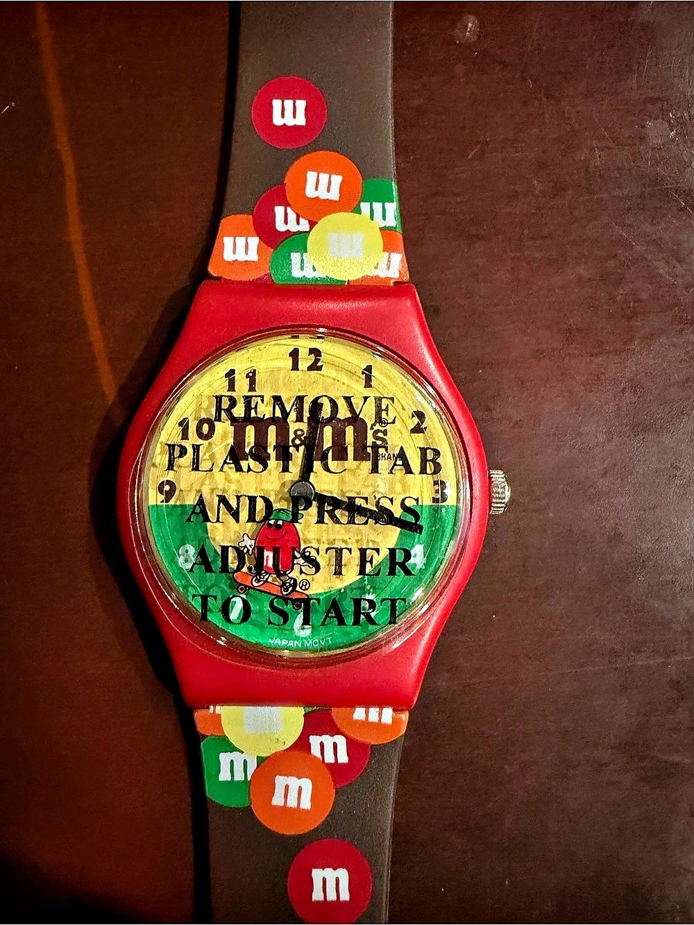 #kidcore #retro Vintage 1994 M&Ms Candy Watch Spec Edition Skateboarding Red Qua